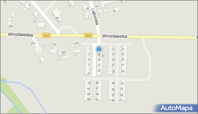 Opole, Osiedle Sady, 14, mapa Opola