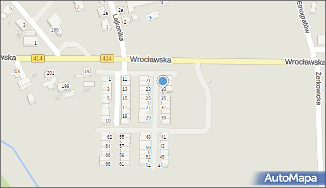 Opole, Osiedle Sady, 34, mapa Opola
