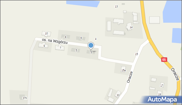 Oracze, Osiedle na Wzgórzu, 3, mapa Oracze