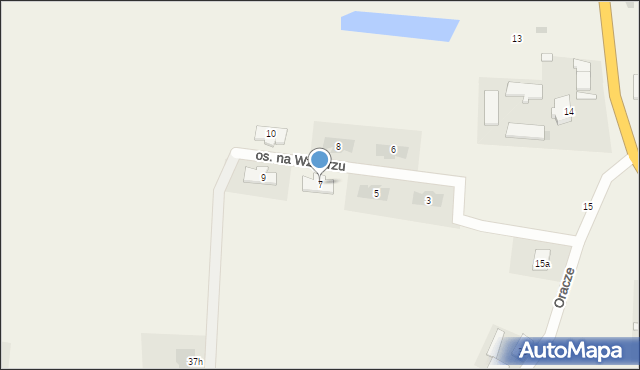 Oracze, Osiedle na Wzgórzu, 7, mapa Oracze