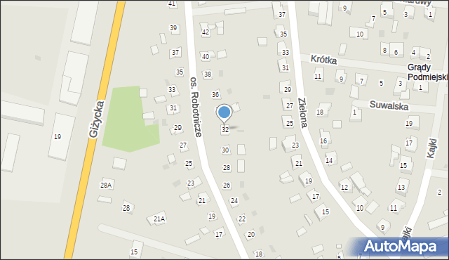 Orzysz, Osiedle Robotnicze, 32, mapa Orzysz