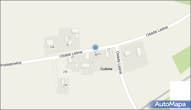 Osada Leśna, Osada Leśna, 18, mapa Osada Leśna
