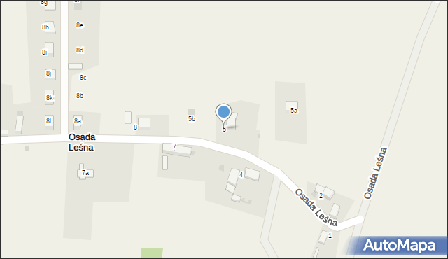 Osada Leśna, Osada Leśna, 5, mapa Osada Leśna