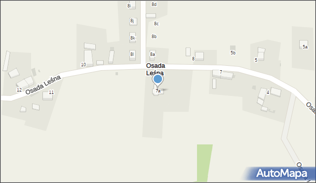 Osada Leśna, Osada Leśna, 7a, mapa Osada Leśna