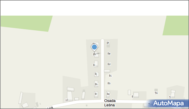 Osada Leśna, Osada Leśna, 8h, mapa Osada Leśna