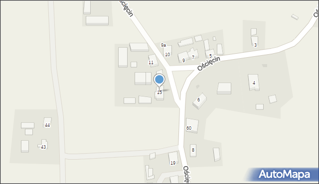 Ościęcin, Ościęcin, 15, mapa Ościęcin