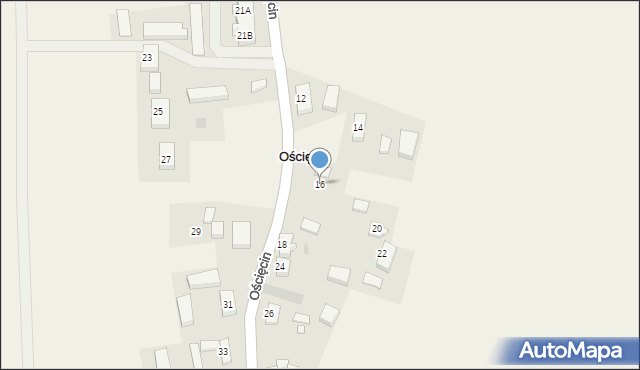 Ościęcin, Ościęcin, 16, mapa Ościęcin