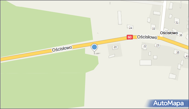 Ościsłowo, Ościsłowo, 20a, mapa Ościsłowo