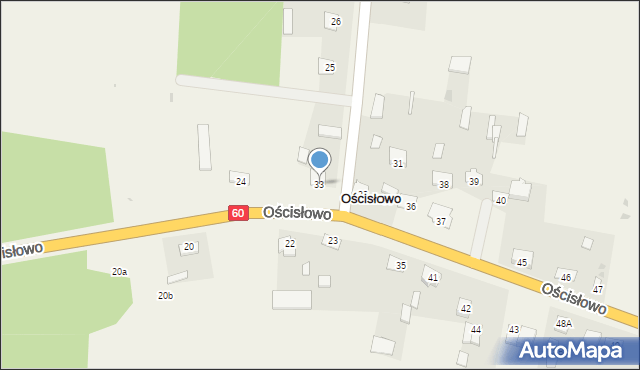 Ościsłowo, Ościsłowo, 33, mapa Ościsłowo