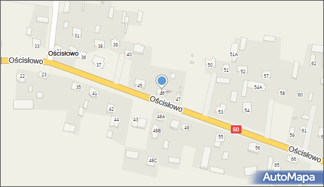 Ościsłowo, Ościsłowo, 46, mapa Ościsłowo