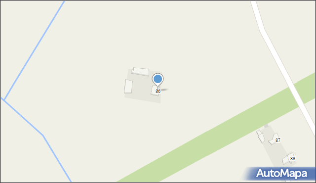 Ościsłowo, Ościsłowo, 86, mapa Ościsłowo