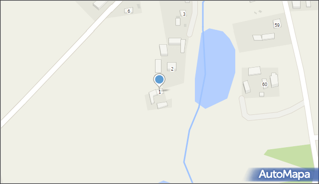 Ościsłowo, Ościsłowo, 1, mapa Ościsłowo