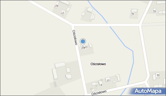 Ościsłowo, Ościsłowo, 10a, mapa Ościsłowo