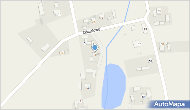 Ościsłowo, Ościsłowo, 3, mapa Ościsłowo