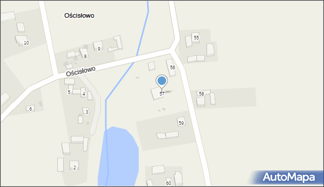 Ościsłowo, Ościsłowo, 57, mapa Ościsłowo