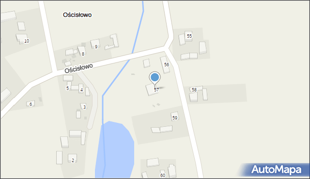 Ościsłowo, Ościsłowo, 61, mapa Ościsłowo
