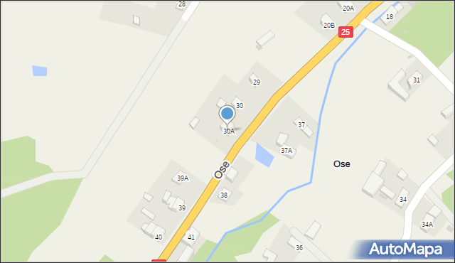 Ose, Ose, 30A, mapa Ose