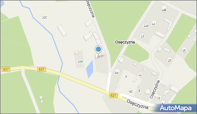 Osęczyzna, Osęczyzna, 10, mapa Osęczyzna