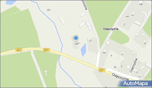 Osęczyzna, Osęczyzna, 10A, mapa Osęczyzna