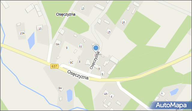 Osęczyzna, Osęczyzna, 12, mapa Osęczyzna