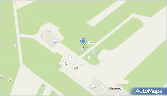 Osęczyzna, Osęczyzna, 18j, mapa Osęczyzna
