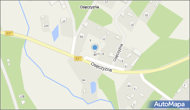 Osęczyzna, Osęczyzna, 9C, mapa Osęczyzna