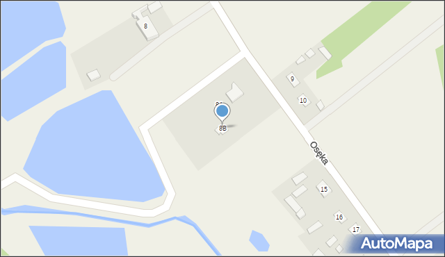 Osęka, Osęka, 8B, mapa Osęka