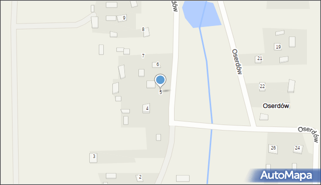 Oserdów, Oserdów, 5, mapa Oserdów