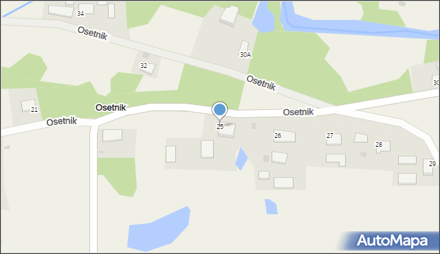 Osetnik, Osetnik, 25, mapa Osetnik