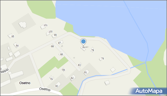 Osetno, Osetno, 77, mapa Osetno
