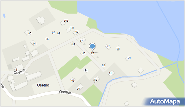 Osetno, Osetno, 85, mapa Osetno
