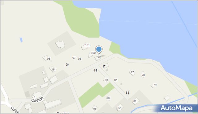 Osetno, Osetno, 99, mapa Osetno