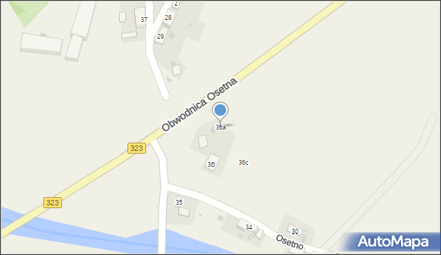 Osetno, Osetno, 36a, mapa Osetno