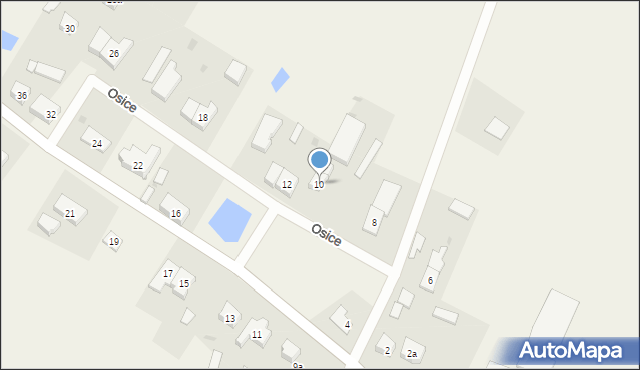 Osice, Osice, 10, mapa Osice