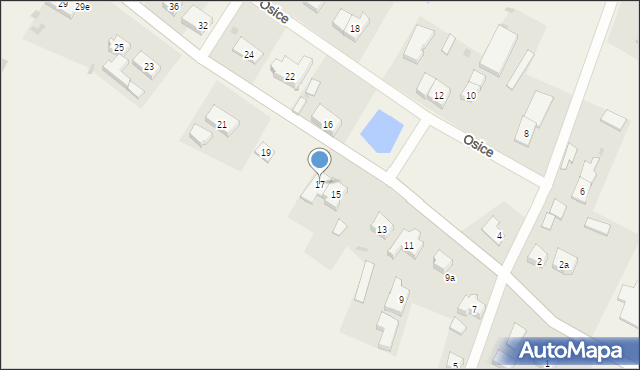 Osice, Osice, 17, mapa Osice
