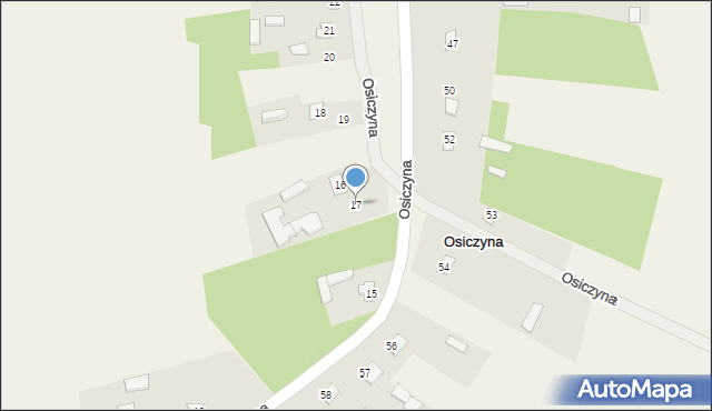 Osiczyna, Osiczyna, 17, mapa Osiczyna