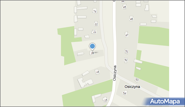 Osiczyna, Osiczyna, 18, mapa Osiczyna