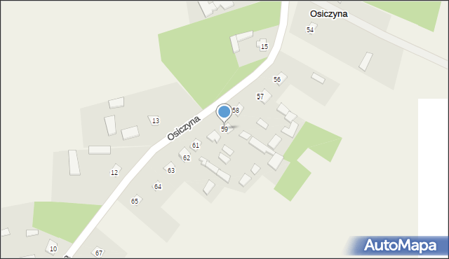 Osiczyna, Osiczyna, 59, mapa Osiczyna