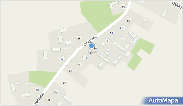 Osiczyna, Osiczyna, 62, mapa Osiczyna