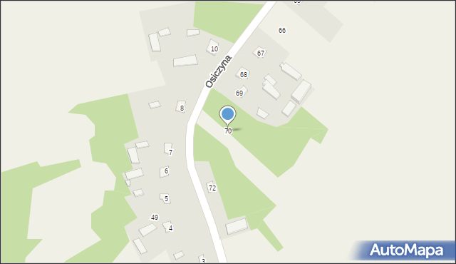 Osiczyna, Osiczyna, 70, mapa Osiczyna