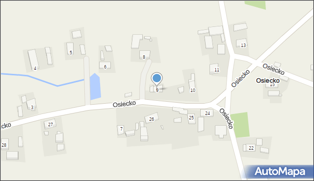 Osiecko, Osiecko, 9, mapa Osiecko