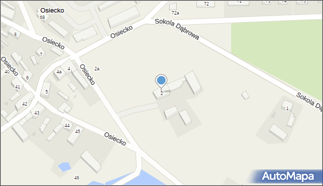 Osiecko, Osiecko, 2, mapa Osiecko