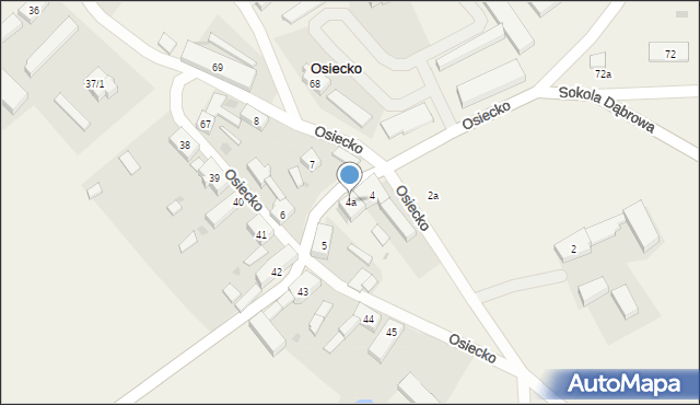 Osiecko, Osiecko, 4a, mapa Osiecko