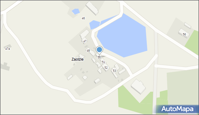 Osiecko, Osiecko, 50, mapa Osiecko