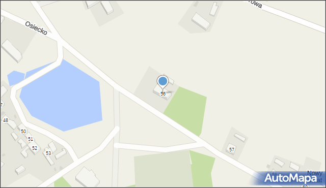 Osiecko, Osiecko, 56, mapa Osiecko