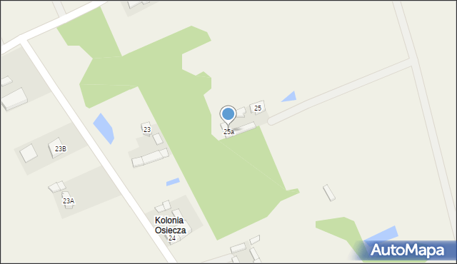 Osiecza Druga, Osiecza Druga, 25a, mapa Osiecza Druga