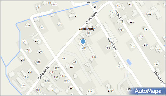 Osieczany, Osieczany, 178B, mapa Osieczany
