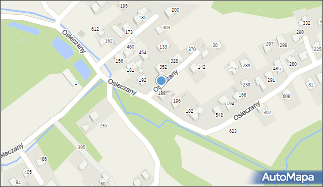 Osieczany, Osieczany, 188, mapa Osieczany