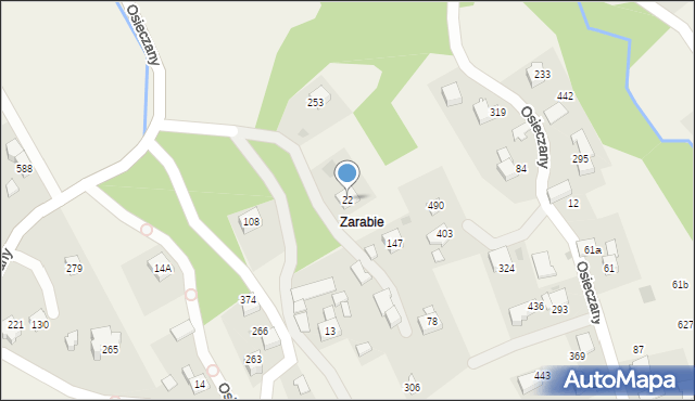 Osieczany, Osieczany, 22, mapa Osieczany