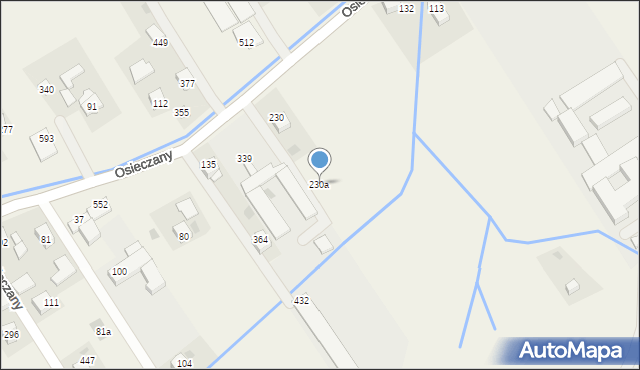 Osieczany, Osieczany, 230a, mapa Osieczany